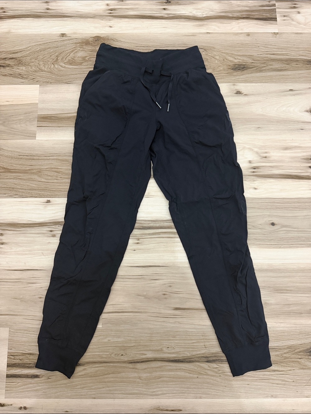 lululemon athletica Black Drawstring Joggers with Rib Cuffs